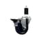 Service Caster 3.5'' Solid Poly Swivel 1-3/8'' Expanding Stem Caster with Brake SCC-EX20S3514-SPUS-PLB-138 - alternate 1